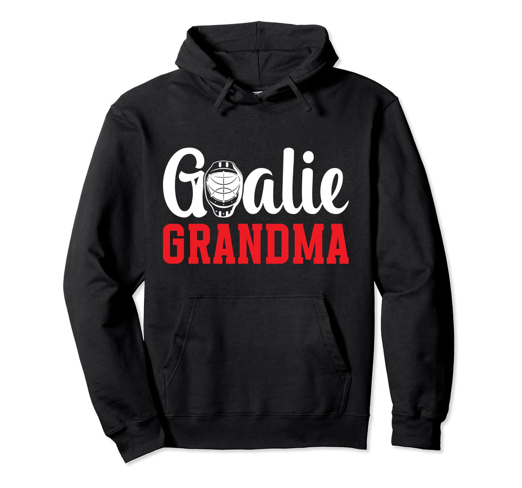 Ice Hockey Goalie Grandma Hockey Hoodie - Minimalist Print for Adults
