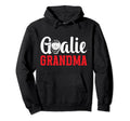 Ice Hockey Goalie Grandma Hockey Hoodie - Minimalist Print for Adults