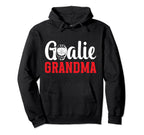 Ice Hockey Goalie Grandma Hockey Hoodie - Minimalist Print for Adults