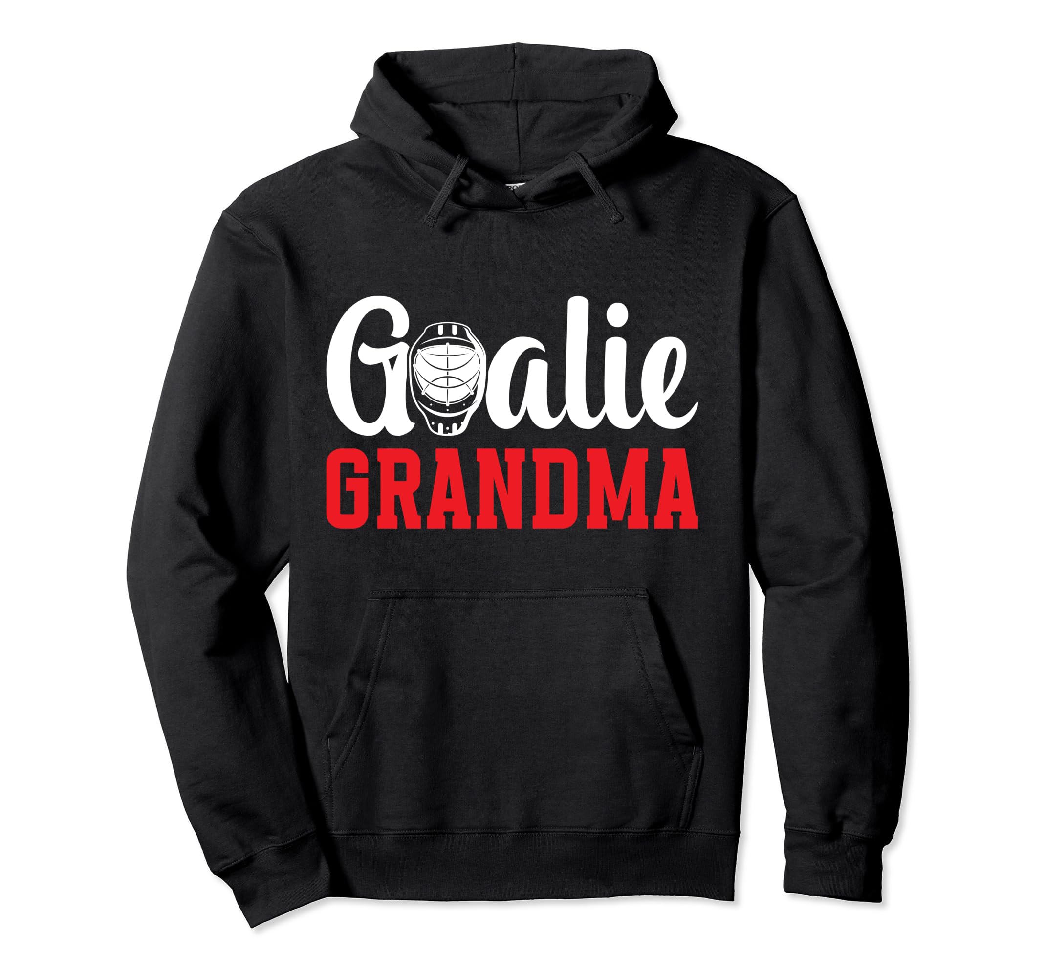 Ice Hockey Goalie Grandma Hockey Hoodie - Minimalist Print for Adults