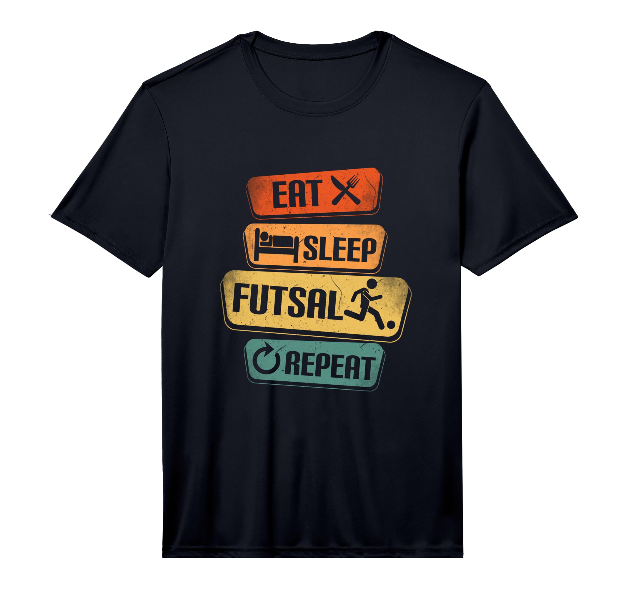Mens Eat Sleep Futsal Repeat Funny Futsal T-Shirt - Novelty Apparel Unisex