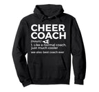 Funny Cheer Coach Definition Best Coach Hoodie - Fun Novelty Design Unisex