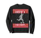 Merry Kickmas Football Player Sweatshirt - Custom Art Print Men Women