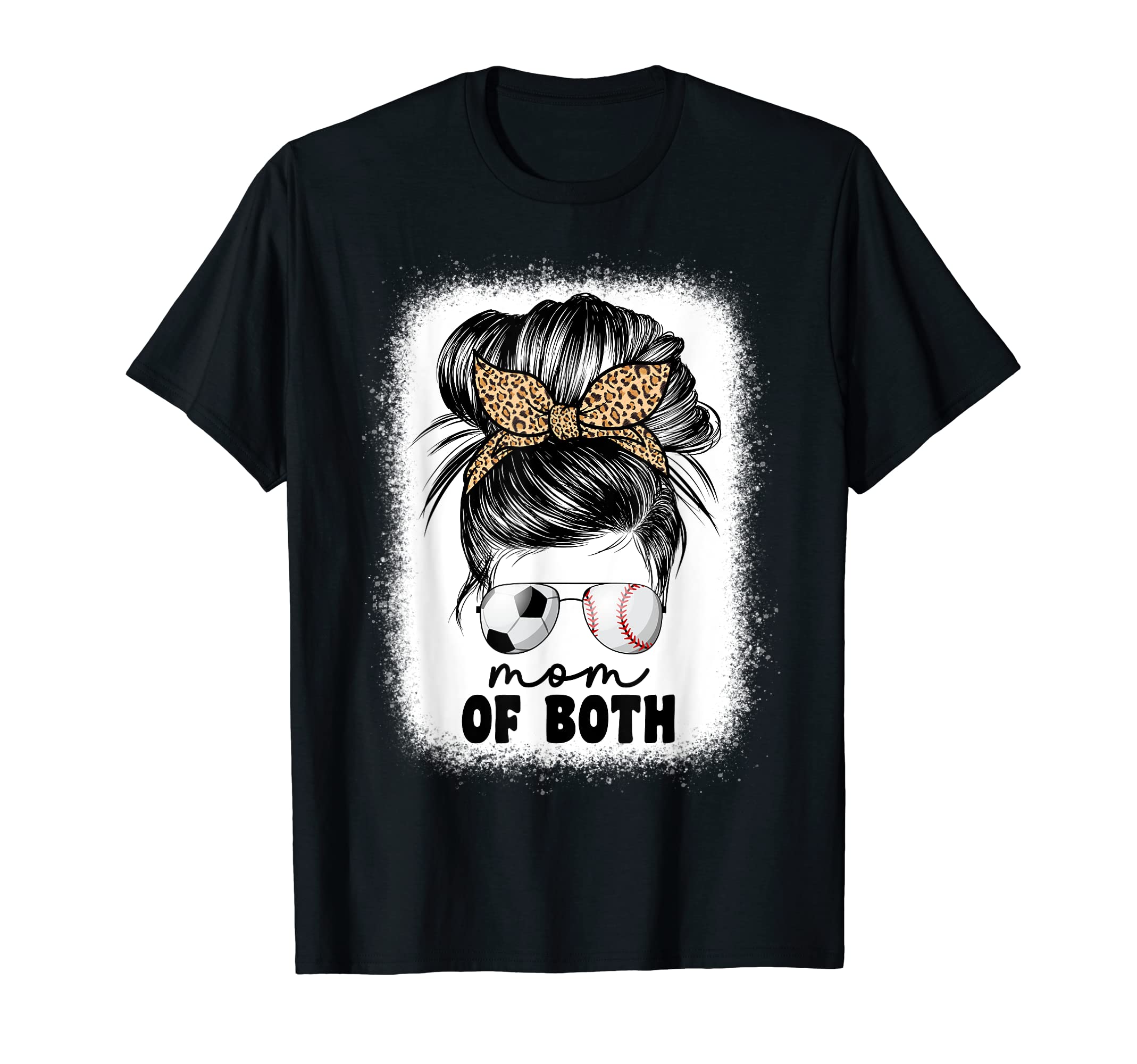 Mom Both Soccer And Baseball Mama T-Shirt - Fun Novelty Design for Adults