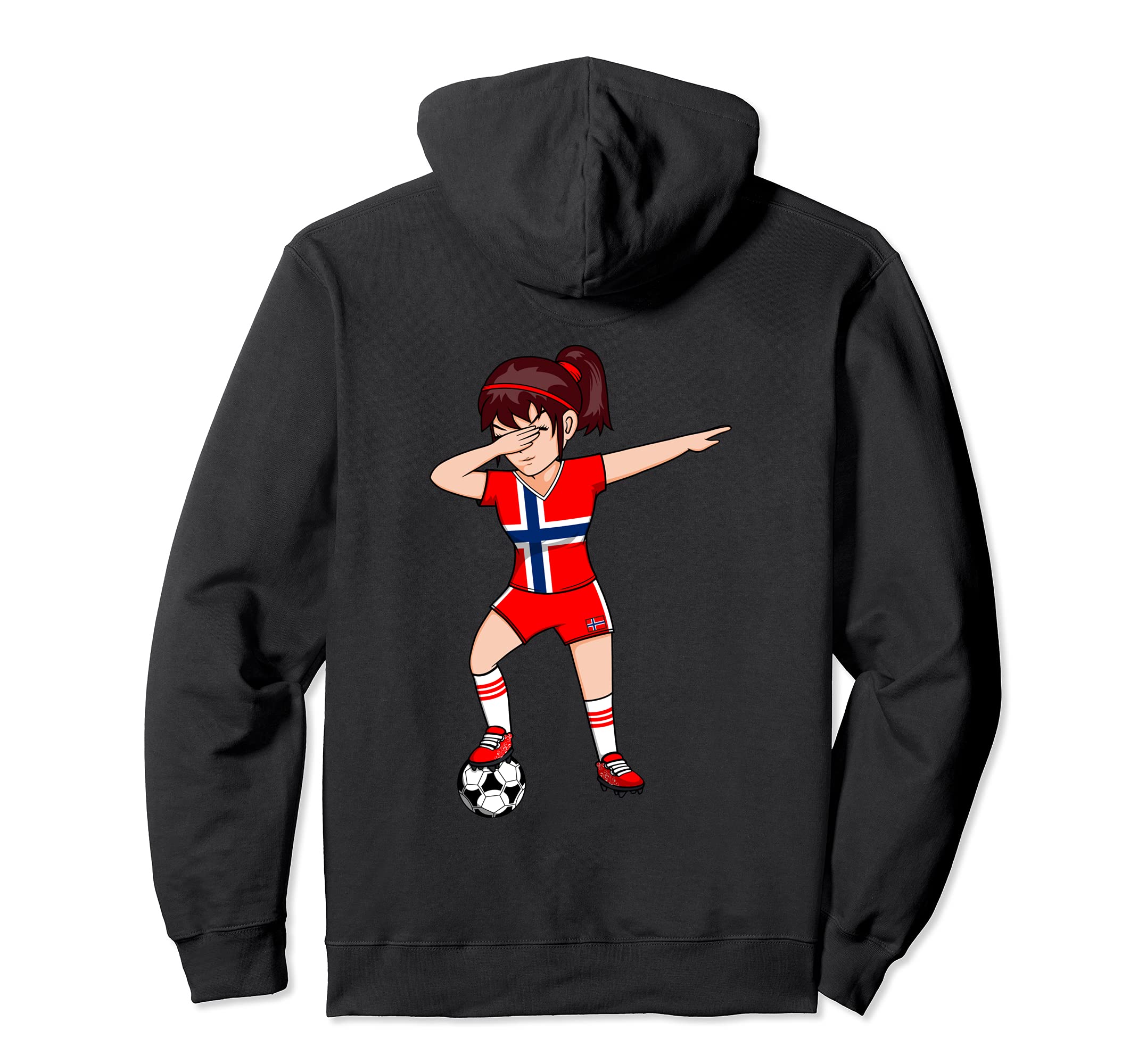 Dabbing Soccer Norway Jersey Hoodie - Streetwear Style for Adults