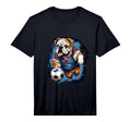 English Bulldog Soccer English Bulldog T-Shirt - Trendy Graphic Men Women