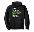 Eat Sleep Soccer Repeat Eat Sleep Hoodie - Aesthetic Graphic Men Women