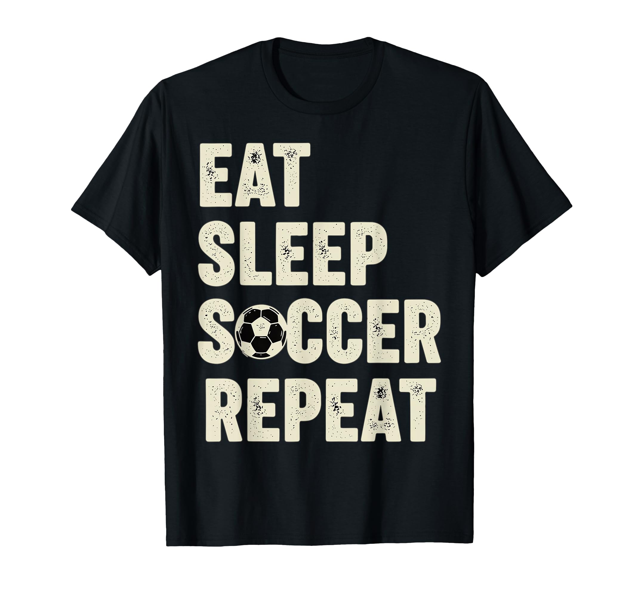 Eat Sleep Soccer Repeat Football T-Shirt - Custom Art Print Unisex