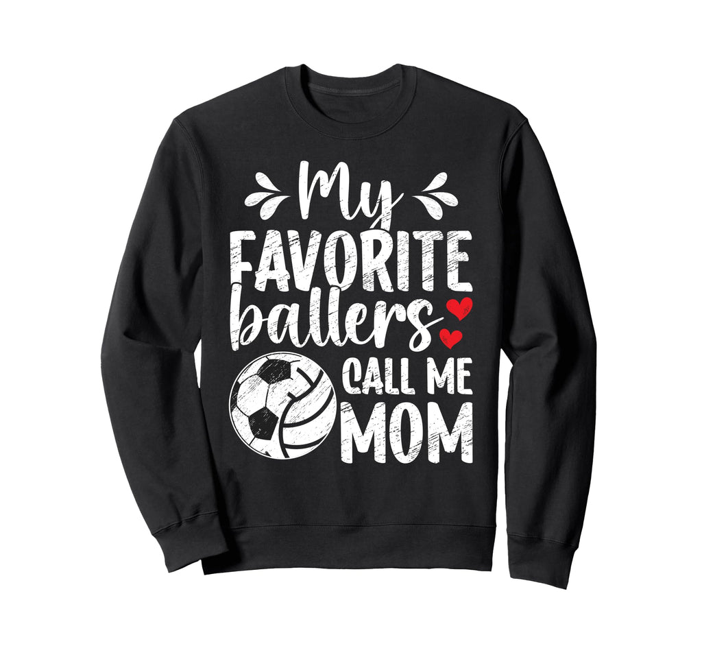 My Favorite Ballers Call Me Mom Sweatshirt - Graphic Print for Adults