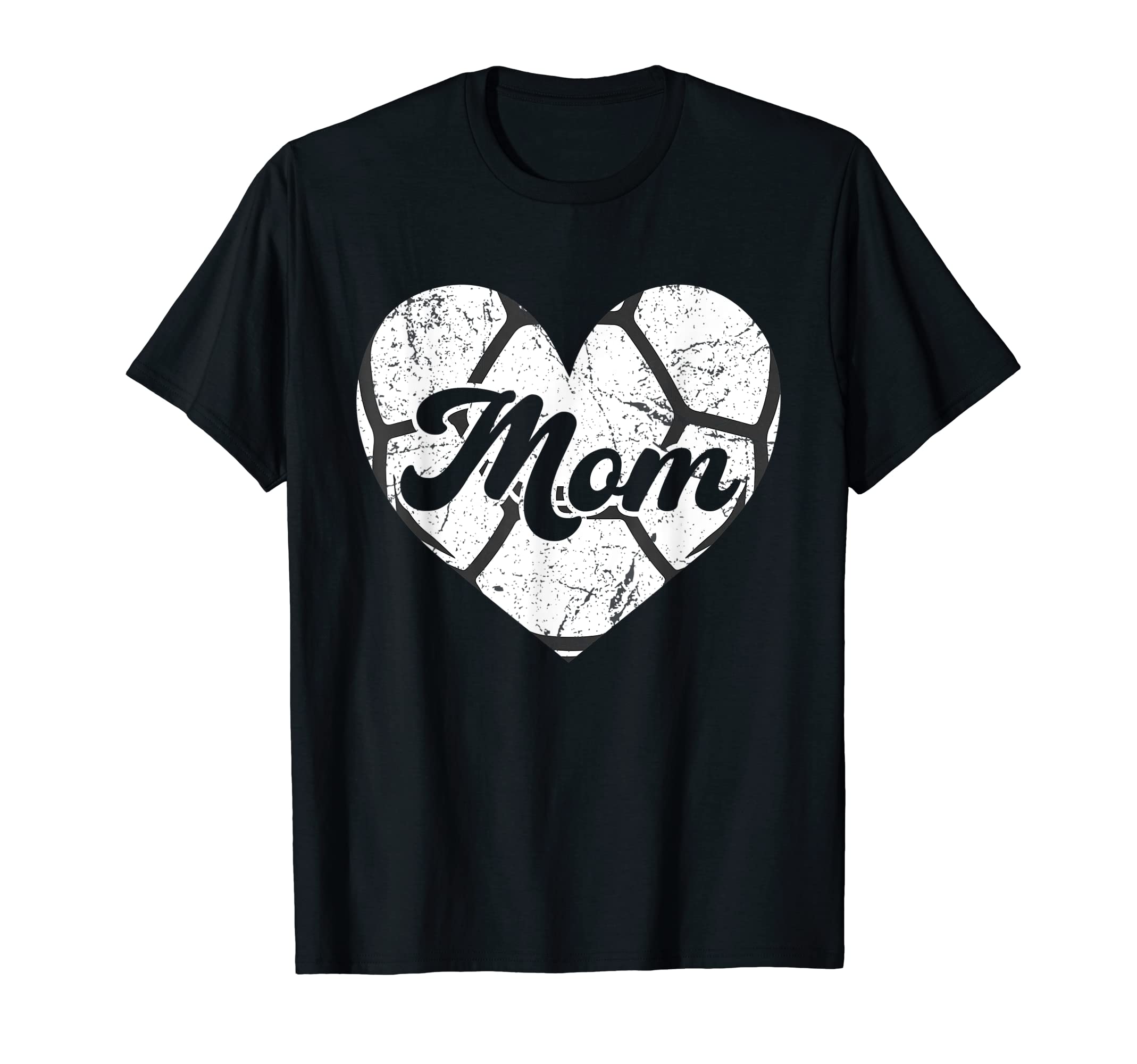 Mothers Day Distressed Heart Soccer Mom T-Shirt - Trendy Graphic Men Women