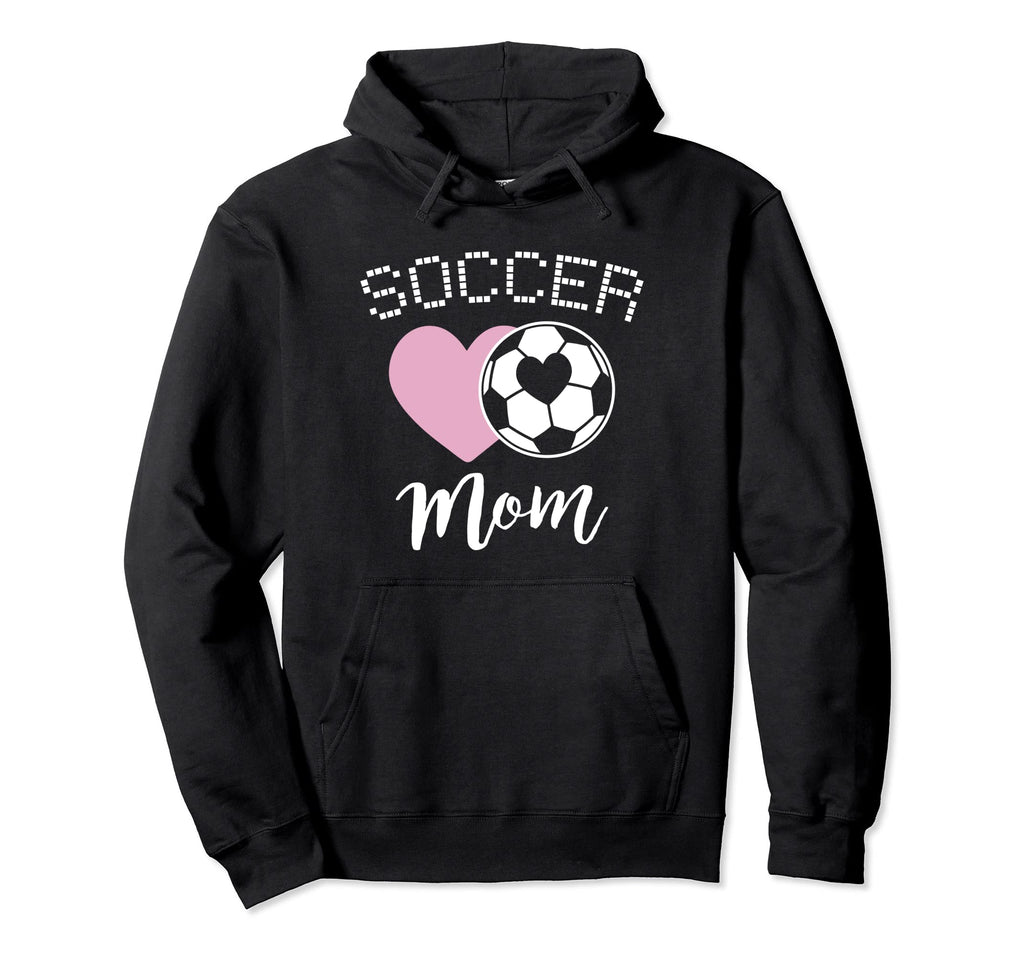 Soccer Mom Love Heart Mama Mommy Mother Hoodie - Minimalist Print Unisex