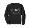 Soccer Mothers Soccer Mom Heartbeat Sweatshirt - Trendy Graphic Unisex