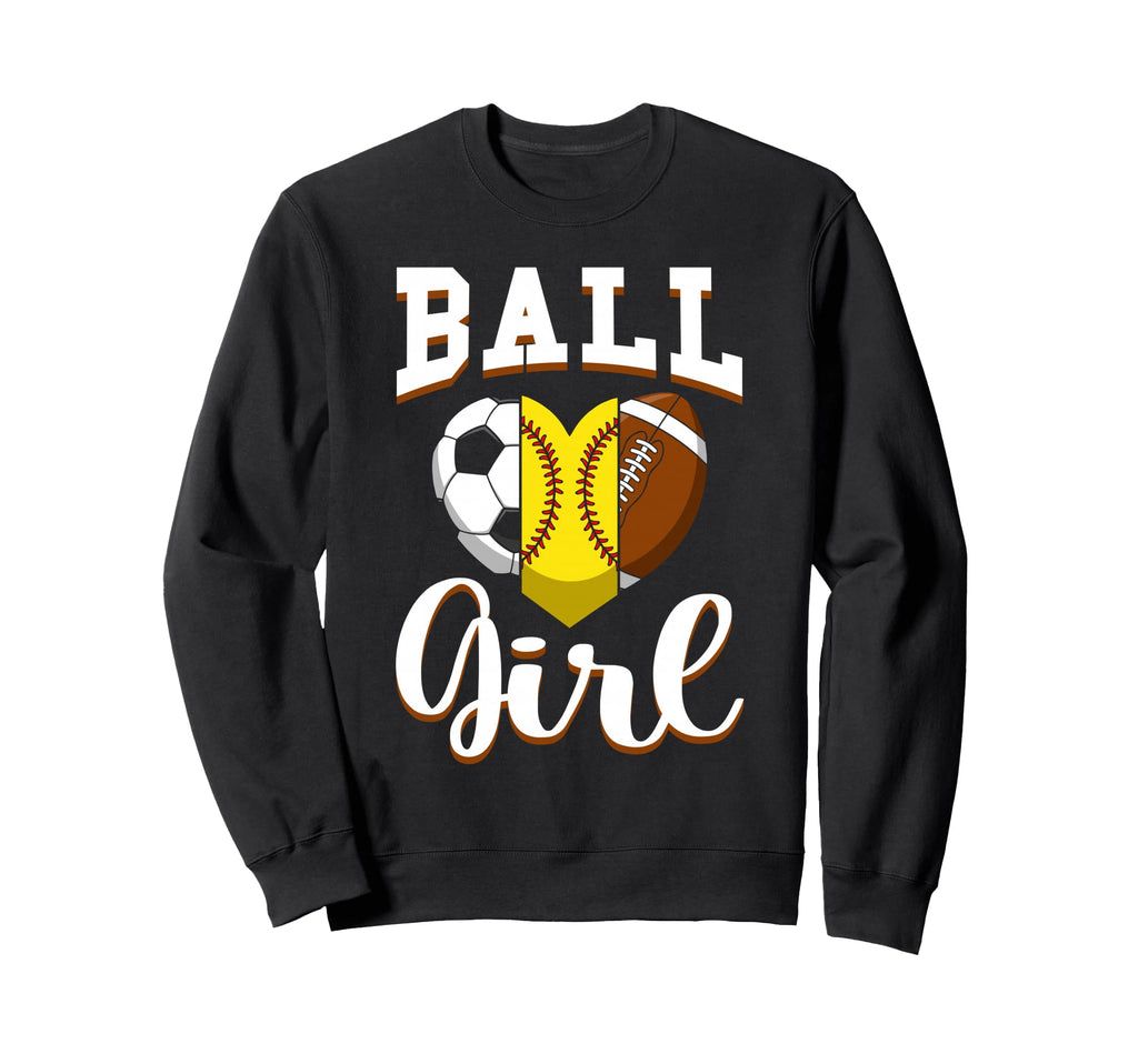 Ball Sports Heart Soccer Softball Sweatshirt - Streetwear Style Men Women