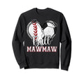 Ball Mawmaw Baseball Soccer Heart Mom Sweatshirt - Custom Art Print Unisex