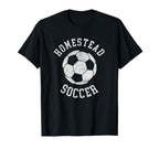 Homestead Soccer Distressed 90S T-Shirt - Casual Everyday Wear Unisex