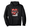 Funny Heart Running Soccer Ball Hoodie - Custom Art Print Men Women