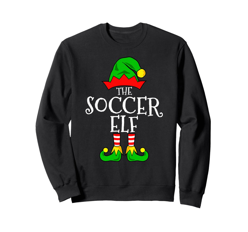 Soccer Elf Funny Family Matching Sweatshirt - Unique Graphic Men Women