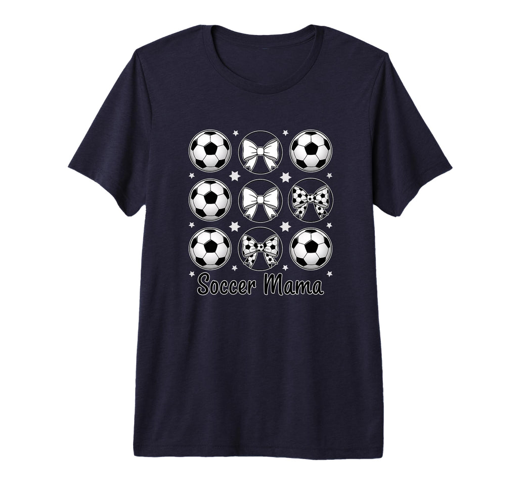 Soccer Mama Mom Soccer Mom Bow T-Shirt - Aesthetic Graphic for Adults