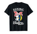 Raising Ballers Volleyball Soccer Mom T-Shirt - Minimalist Print Unisex