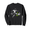 Energetic Soccer Player Heartbeat Sweatshirt - Unique Graphic Men Women