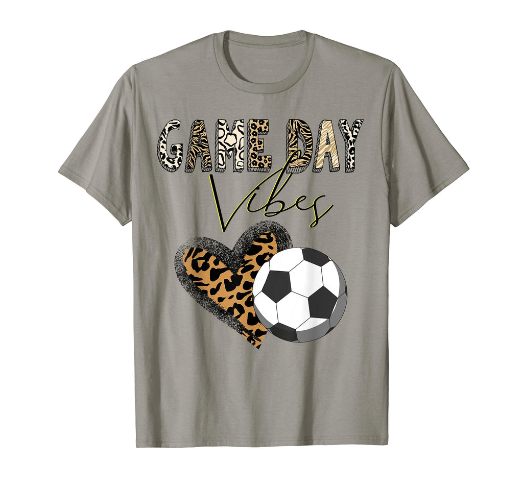 Soccer Game Day Vibes Soccer Mom T-Shirt - Custom Art Print for Adults