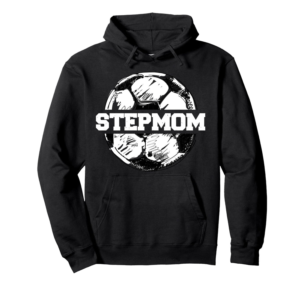 Soccer Stepmom Soccer Ball Split Hoodie - Fun Novelty Design Men Women
