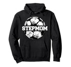 Soccer Stepmom Soccer Ball Split Hoodie - Fun Novelty Design Men Women