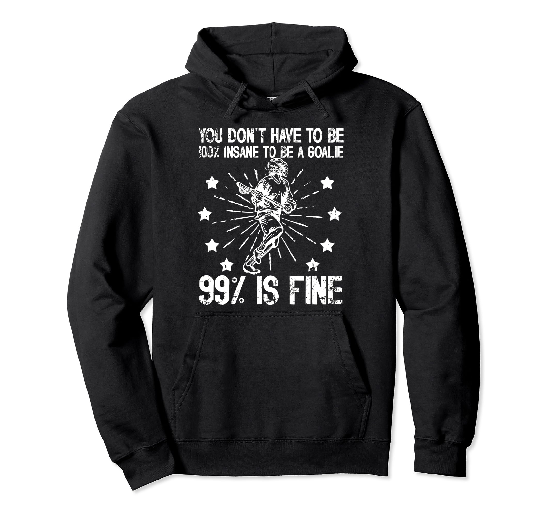 Lacrosse Goalie Funny Lacrosse Keeper Hoodie - Custom Art Print for Adults