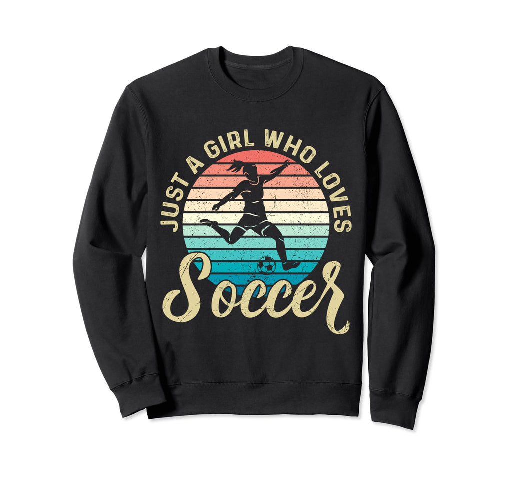 Just Who Loves Soccer Soccer Sweatshirt - Minimalist Print Men Women