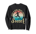 Just Who Loves Soccer Soccer Sweatshirt - Minimalist Print Men Women