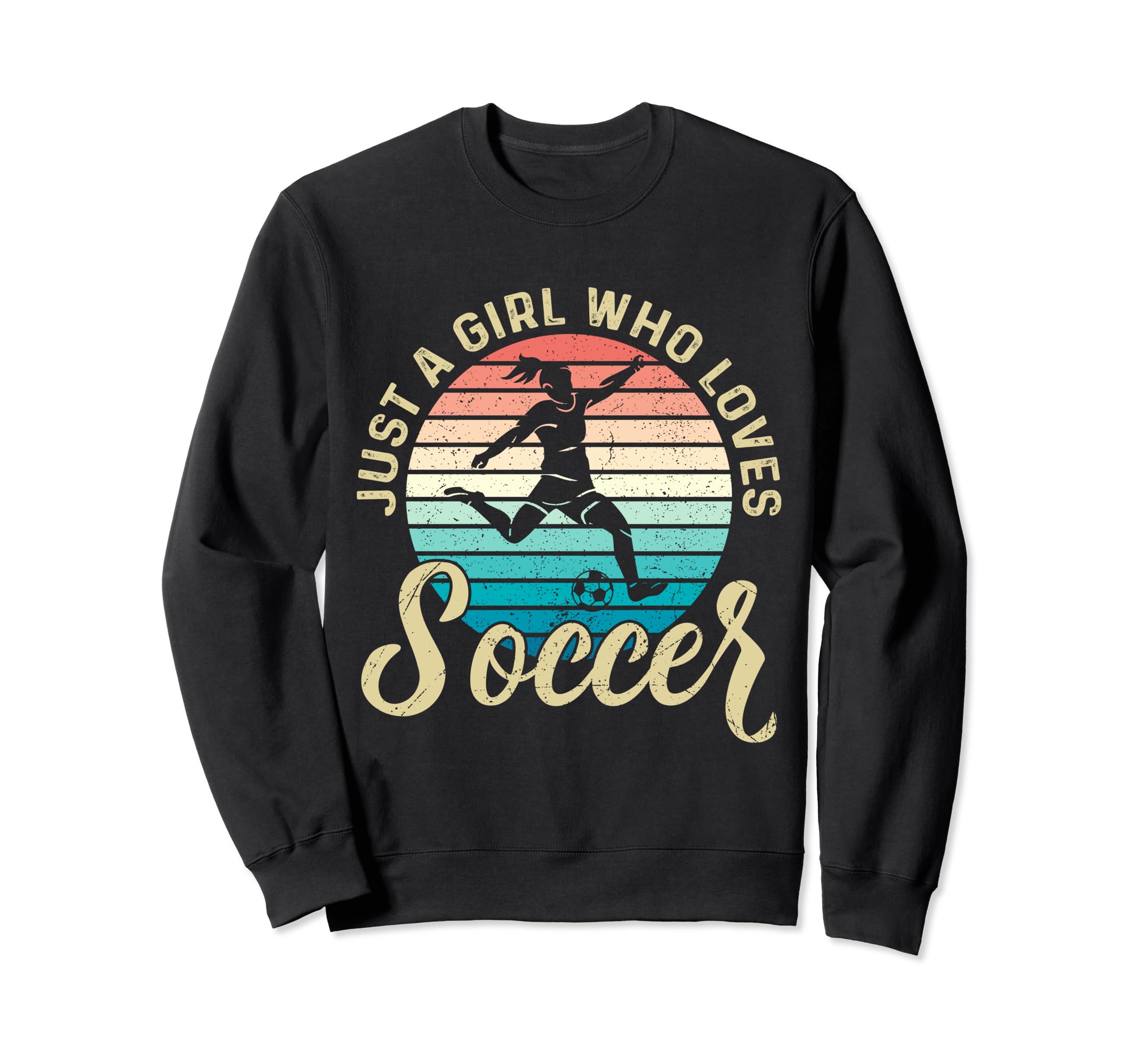 Just Who Loves Soccer Soccer Sweatshirt - Minimalist Print Men Women