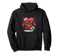Heart Running Soccer Ball Valentines Day Hoodie - Unique Graphic Unisex