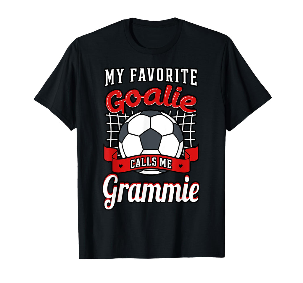 My Favorite Goalie Calls Me Grammie T-Shirt - Minimalist Print for Adults