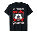 My Favorite Goalie Calls Me Grammie T-Shirt - Minimalist Print for Adults