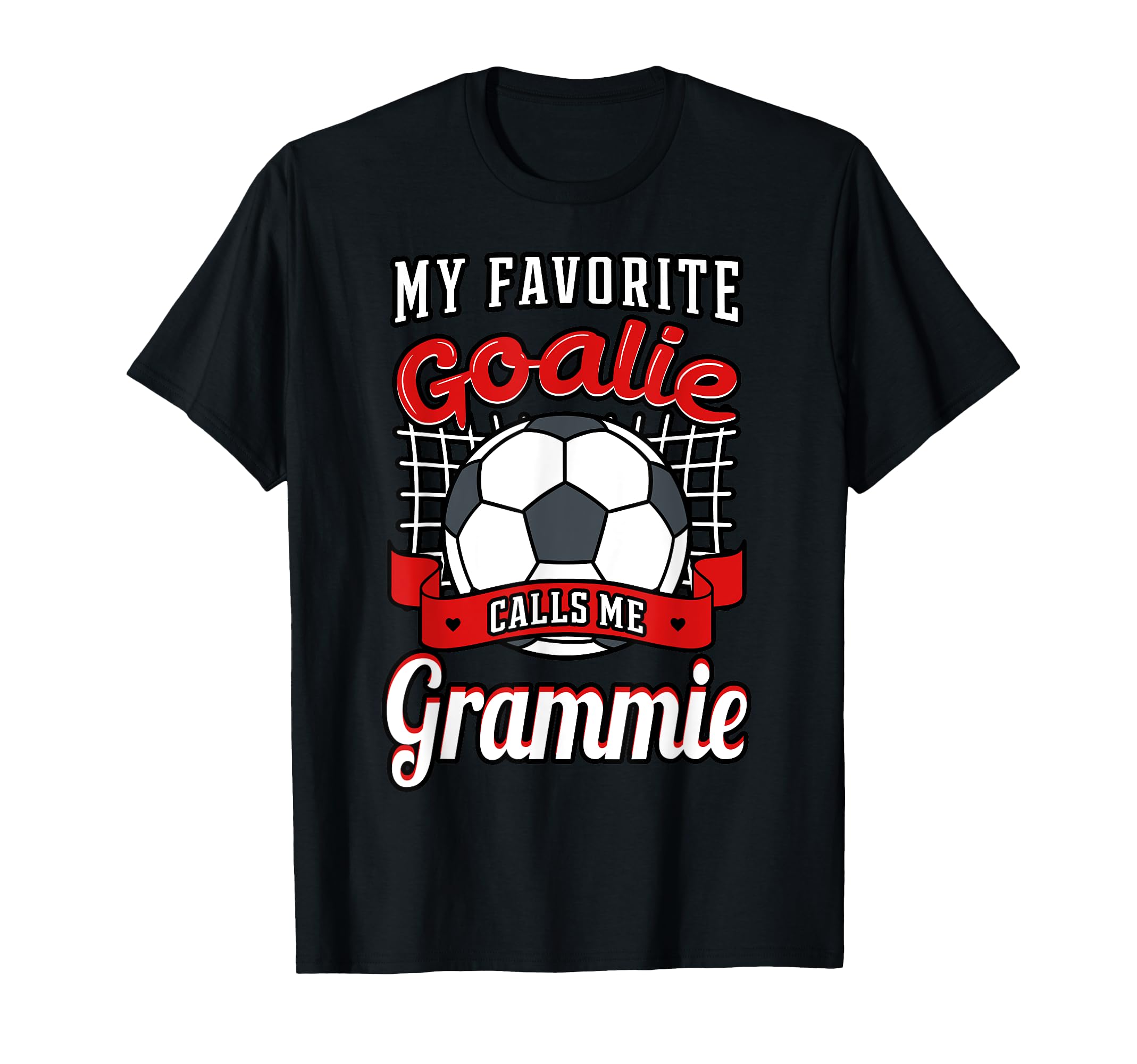 My Favorite Goalie Calls Me Grammie T-Shirt - Minimalist Print for Adults