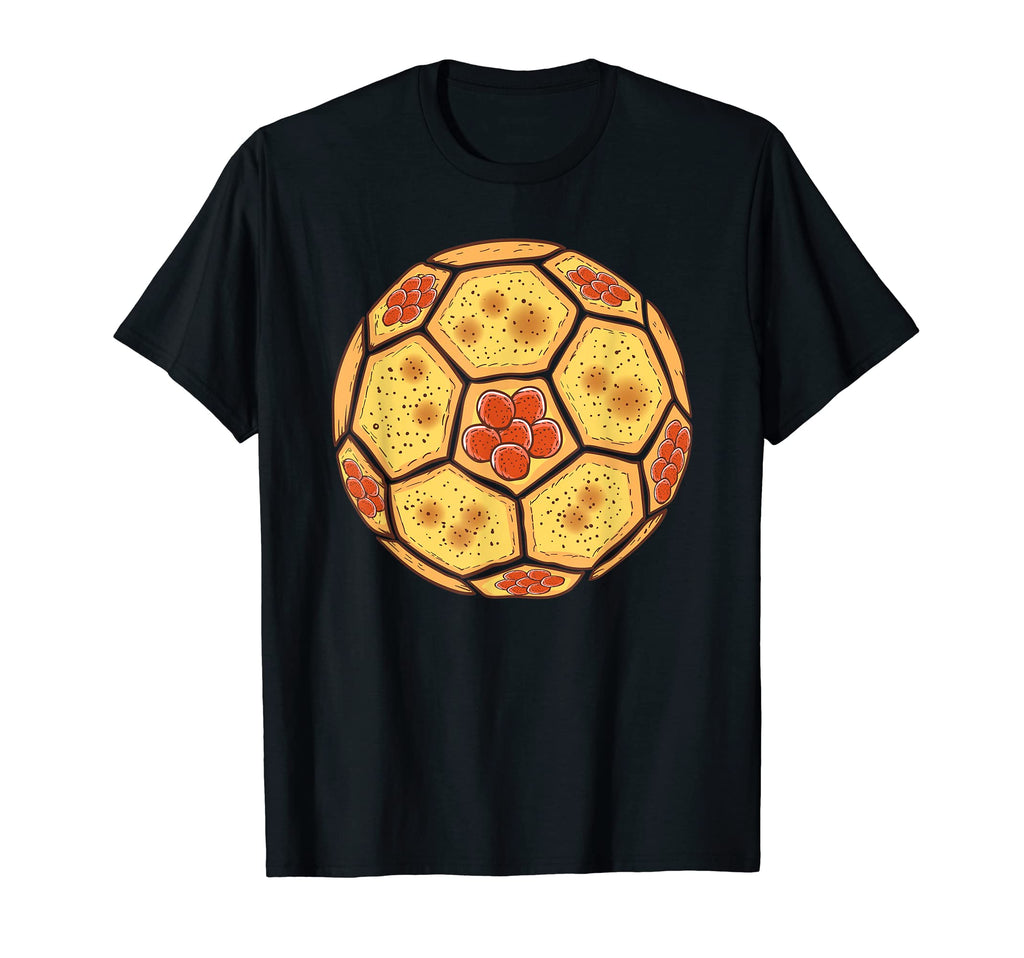 Soccer Ball Shaped Pizza Soccer And T-Shirt - Custom Art Print Men Women