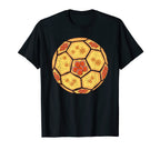 Soccer Ball Shaped Pizza Soccer And T-Shirt - Custom Art Print Men Women