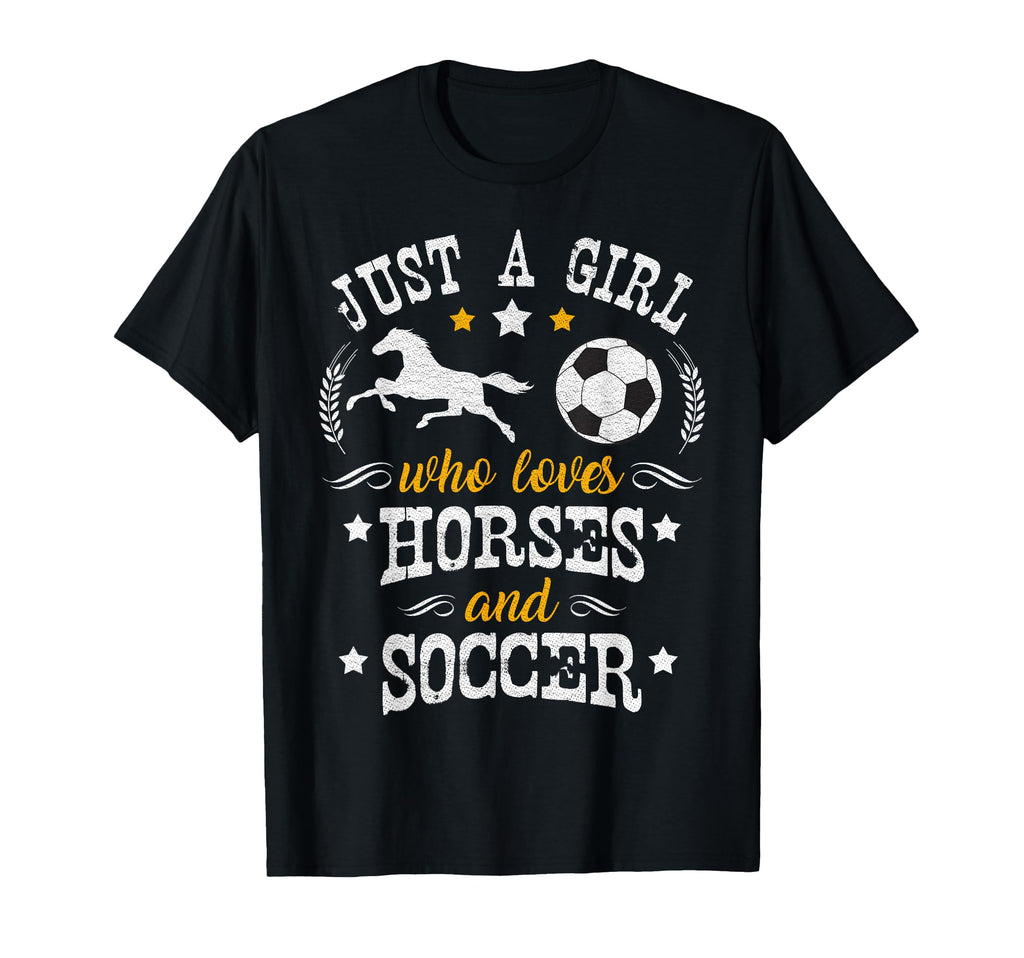 Horse Lover Just Who Loves Horses Soccer T-Shirt - Novelty Apparel Unisex