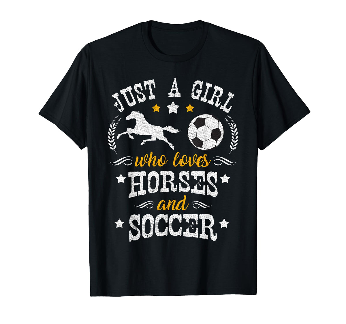 Horse Lover Just Who Loves Horses Soccer T-Shirt - Novelty Apparel Unisex