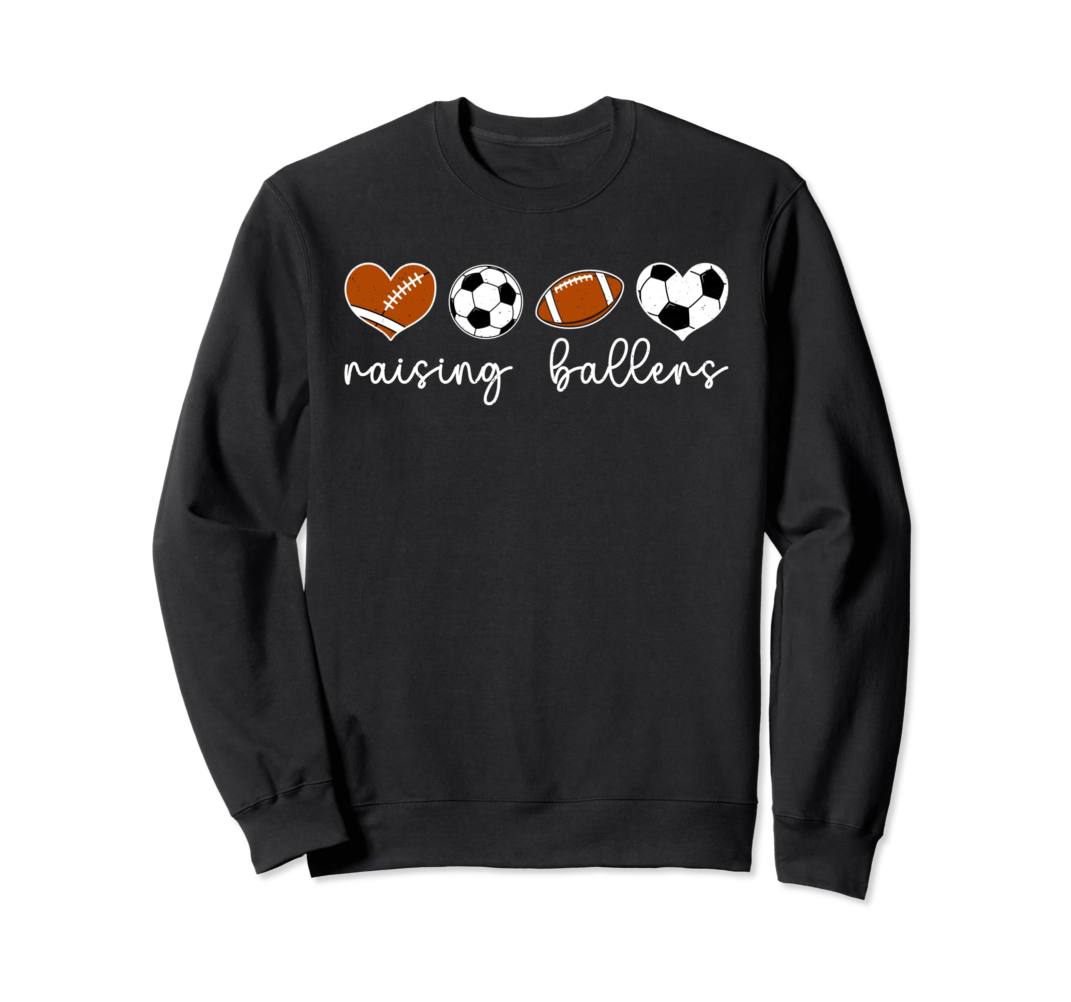 Raising Ballers Soccer Football Mom Sweatshirt - Graphic Print Men Women