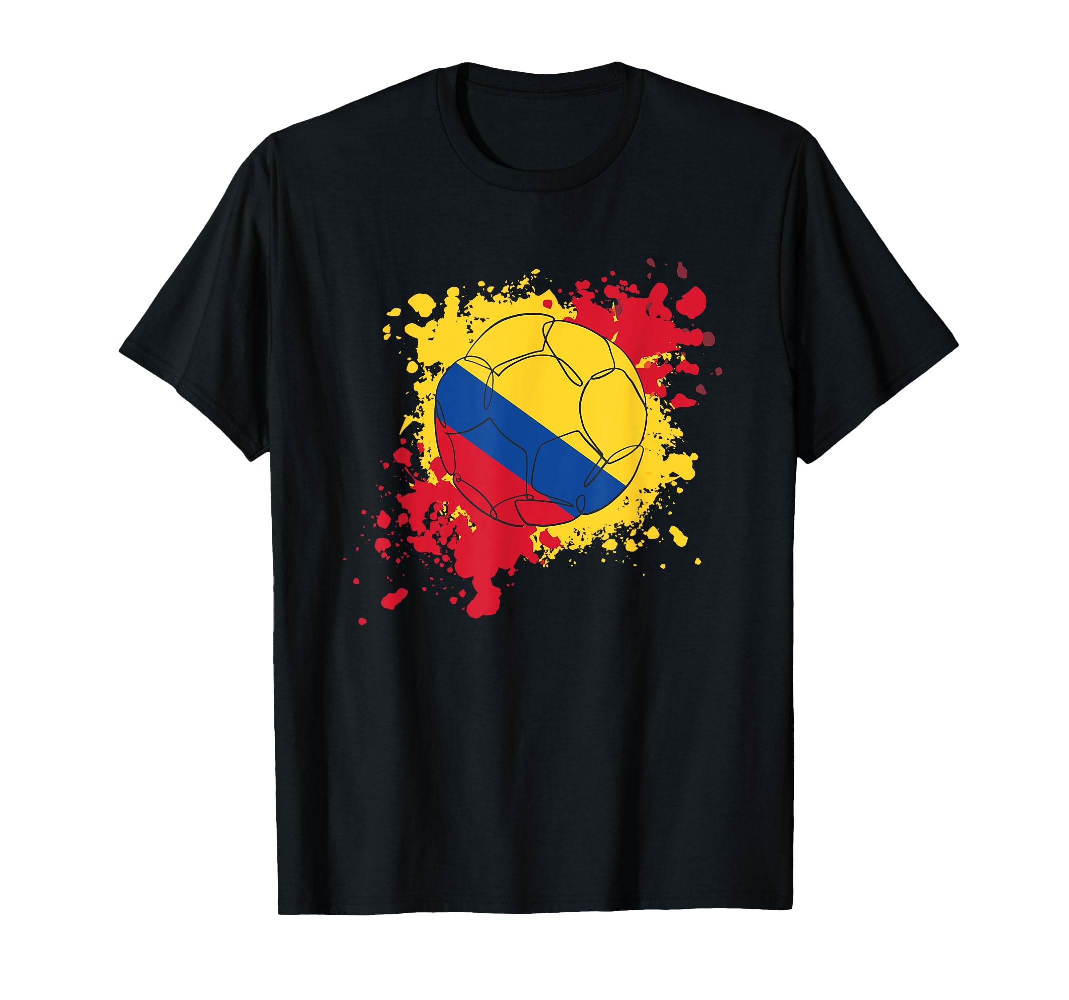 Soccer Ball Flag Colombia T-Shirt - Unique Graphic Men Women