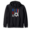 Usa Flag Soccer Tournament Gift Hoodie - Aesthetic Graphic for Adults