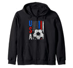 Usa Flag Soccer Tournament Gift Hoodie - Aesthetic Graphic for Adults