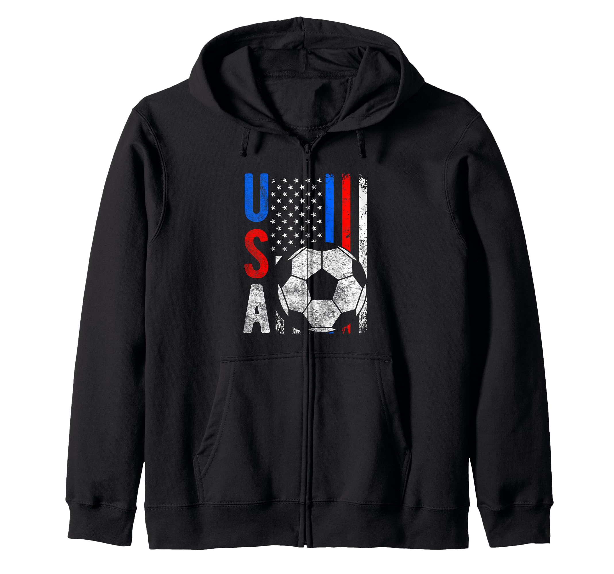Usa Flag Soccer Tournament Gift Hoodie - Aesthetic Graphic for Adults
