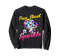 Pass Shoot Sparkle Soccer Sweatshirt - Fun Novelty Design for Adults
