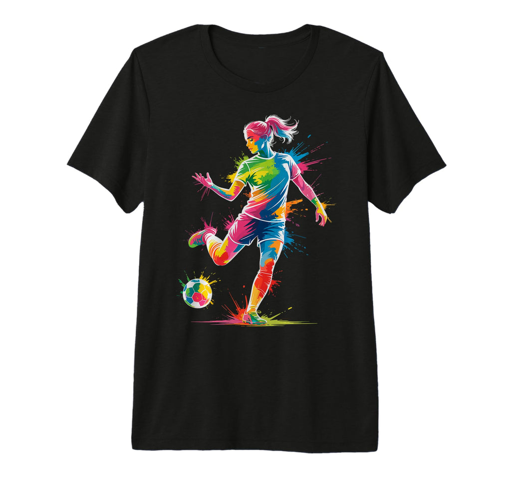 Colorful Funny Soccer Fan Dad Mom T-Shirt - Custom Art Print for Adults