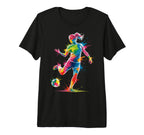 Colorful Funny Soccer Fan Dad Mom T-Shirt - Custom Art Print for Adults