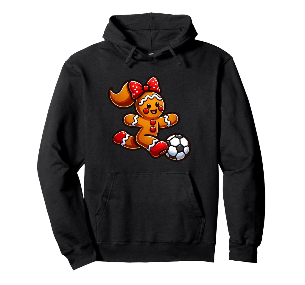 Soccer Gingerbread Coquette Bow Sports Hoodie - Novelty Apparel Men Women