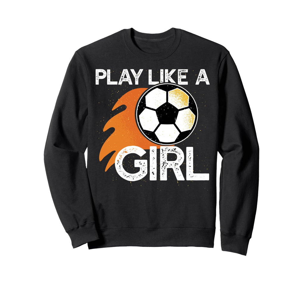 Play Like Fun Usa Soccer Ball Sweatshirt - Trendy Graphic for Adults
