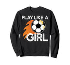Play Like Fun Usa Soccer Ball Sweatshirt - Trendy Graphic for Adults